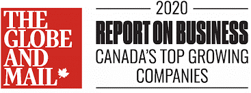 The Globe and Mail 2020 Report On Business Canada's Top Growing Companies Award Banner